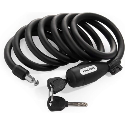 Subzonal-Antivol De 200 Cm De Long - Refermable Facilement Sans Clé - Cadenas Pour Vélo Avec Fixation - Antivol En Spirale Pour Vélo & Poussette