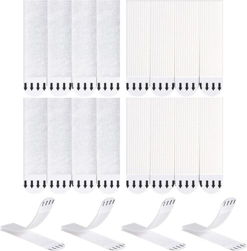 ChenQuanSarl-36 Paires (72 Bandes) Languettes Accroches Tableaux, Accroche Tableau Sans Percer, Fixation Murale Sans Percer, Pour Cadres Photos, Horloges Murales, Miroirs Muraux Et Plus Encore, 20 * 92Mm