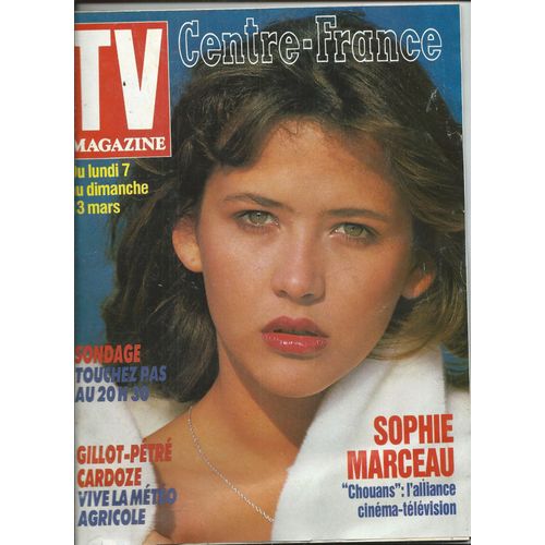 Tv Magazine 06/03/1988 Sophie Marceau, Brooke Shields, James Dean, Alain Delon, Mannix, Michel Leeb, Serge Lama, Jackie Quartz,Elli Meideros,Diane Dufresne,Line Renaud,Eddy Mitchell,Philippe Manoeuvre
