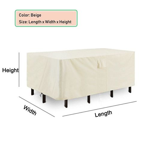 Housse De Meubles De Jardin D'extérieur Robuste,Pour Canapé,Table,Chaise,Patio,Imperméable,Coupe-Vent,Anti-Uv Contre La Pluie Et La Neige - Type Beige-152x104x74cm