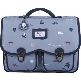 Cartable - TANN'S - Globe-trotter - Bleu - Polyester recyclé - Maternelle