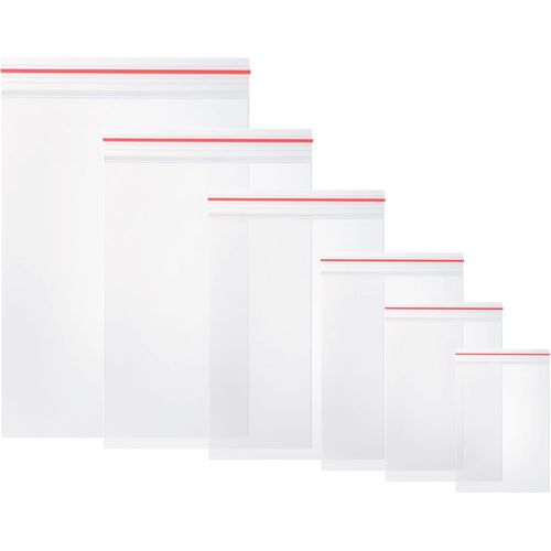 Lot De 600 Sachets En Plastique Transparent Avec Fermeture À Glissière S,Pour Cuisine,Bureau,Bijoux,Graines Et Petits Accessoires-6 Tailles (100 X 6 Sacs)