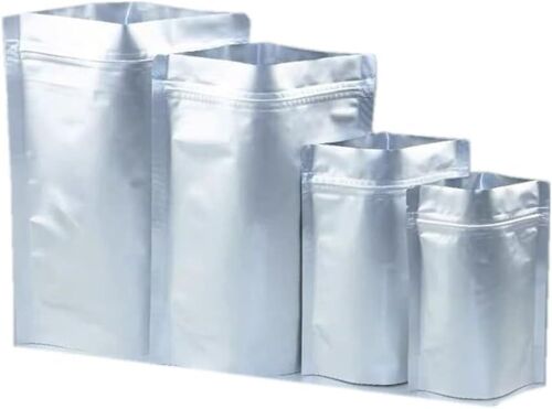 Jexnovashop-20pcs Ziplock Sachet Aluminium Alimentaire, Sacs Aluminium Alimentaire Rescellables, (31cm*21cm/26cm*18cm/24cm*17cm/22cm*15cm) 4 Tailles Sac De Conservation Alimentaire Pour Réserve Alime