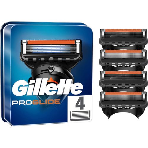 Gillette Proglide Lot De 4 Recharges De Lames De Rasoir Pour Homme, Avec 5 Lames Anti-Friction Pour Un Rasage De Près Et De Longue Durée 