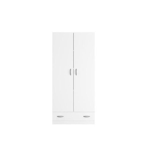 VARIA ARMOIRE 2 PORTES DECOR BLANC L78 CM