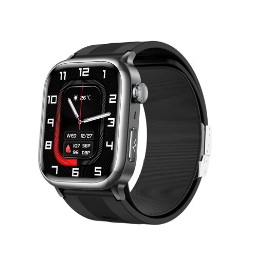 Montre Intelligente Avec Mesure Précise De La Pression Artérielle Et Ecg, Compatible Avec Huawei, Samsung, Apple, Garmin Le Noir