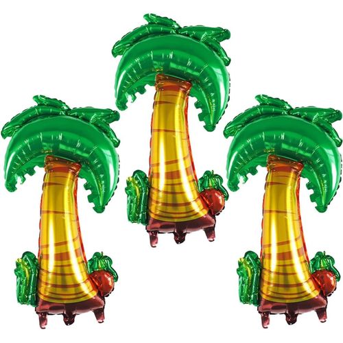 Palmier Gonflable,3 Pcs Palmiers Gonflables Jouets,Ballons en Aluminium Hawaïen,Palmiers Gonflables,Hawaïenne Ballon Géants Décorations, Décoration Fête Hawaii, Décorations pour de Summer Plage (3PCS)