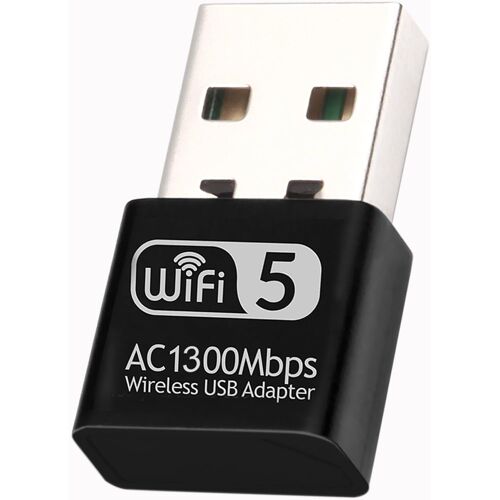 VornixorSarlshop-Clé WiFi Puissante AC1300 Mbps, Mini Adaptateur USB WiFi pour PC, dongle WiFi, Double Bande 2.4G/5GHz, MU-MIMO, Compatible avec Windows 11/10/8.1/8/7/XP, Mac OS X 10.9-10.15