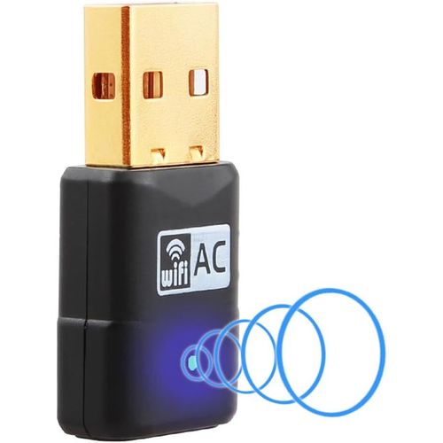 AC600 Mbps WiFi Key, Mini USB Dual Band WiFi Antenna, 2.4G/5GHz, MU-MIMO WiFi Key, WiFi Card for PC Mini Antenna, Compatible with Windows 11/10/8.1/8/7/XP
