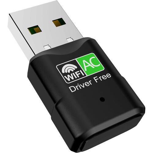 Clé USB WiFi, Clé WiFi pour PC AC600Mbit/s, Adaptateurs USB WiFi 433Mbps 5GHz/150Mbps 2,4GHz Double Bande, Cle WiFi USB pour Portable PC/Desktop/Laptop Windows 11/10/8/8.1/7/XP