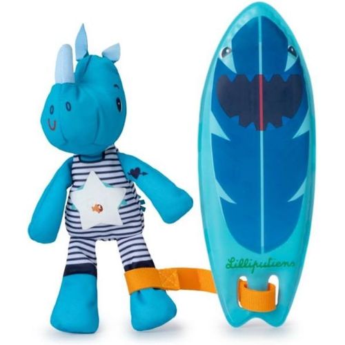 MDY-Lilliputiens - Surfeur magique Marius - Jouet interactif pour le bain avec changement de couleur - Dessins qui apparaissent à l`eau - Figurine ludique et amusante - Dès 2 ans - Jeux d`eau/bain -