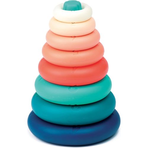 ChenQuanSarl-Pyramide - Jeux D'Éveil - Jeu D'Empilement En Plastique Souple - Développe La Motricité Fine - Dès 10 Mois