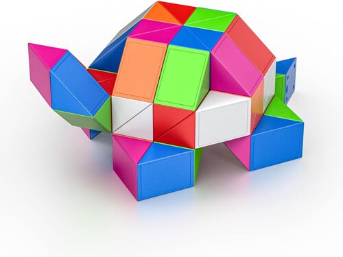 Serpent Magique Avec 60 Blocs, Magic Snake Cube Twist Puzzle - Jeux De Puzzles 3d Fidget Cube Serpent Magique Cadeau Anniversaire Pour Enfants Et Adultes - 1 Pack (Multicolore)