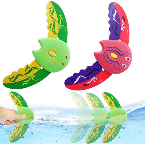 KAL-2 Pièces Jeux De Piscine Jouet,Jeux Piscine Enfant,Poisson Bain Qui Nage Ailes Réglables,Jeux Piscine Pour Piscine,Cadeaux Créatifs Pour Enfants,Trompette