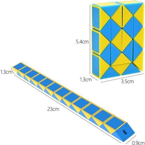Lot de 12 mini cubes de serpent, jouet magique, 24 blocs, serpents, vitesse magique, perpente, Twist cube puzzle pour enfants, fêtes, couleur aléatoire
