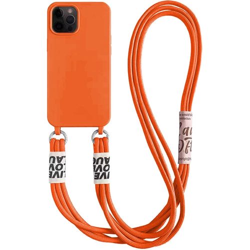 Kal-Coque De Protection Pour Iphone 14 Avec Cordon De Serrage Pour Iphone 14 Orange