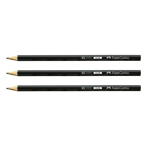 Faber-Castell Lot De 3 Crayons Papier 1111 Hexagonal Dureté B