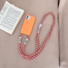 Kal-Coque De Protection Pour Iphone 14 Pro Max - En Silicone Liquide - Avec Cordon De Suspension, Bandoulière - Élégant - Pour Iphone 14 Pro Max - Orange Sergé