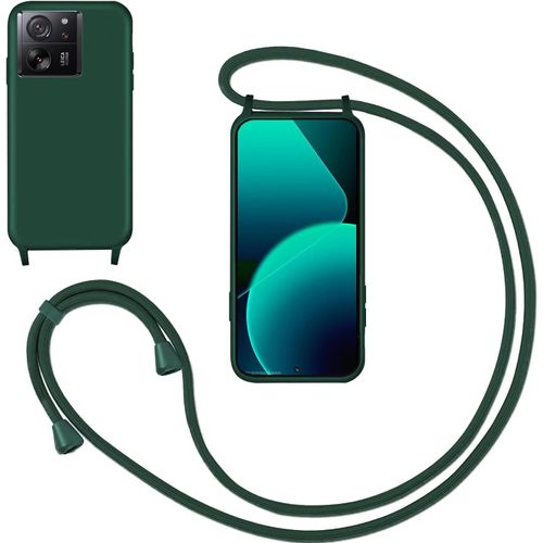 Kal-Coque Cordon De Collier Pour Xiaomi Mi Note 10,Collier Pour Étui Colliers De Cellulaire Mince Antichoc Réglable Lanyard Housse Liquide Silicone Case Pour Xiaomi Mi Note 10/Note 10 Pro,Vert