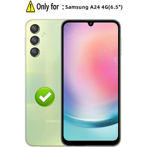 Coque Pour Samsung Galaxy A24 5g Avec Verre Trempélentille Coulissante Couverture Support D`Anneau Rotatif Armor Silicone Étui Antichoc Housse Bumper- Rouge