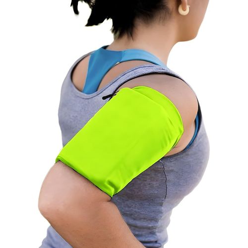 Kal-Support De Téléphone Pour La Course À Pied Extensible - Taille M - Brassard De Téléphone 8-12 Pouces De Circonférence De Bras - Brassard De Sport \U2013 Vert Fluo