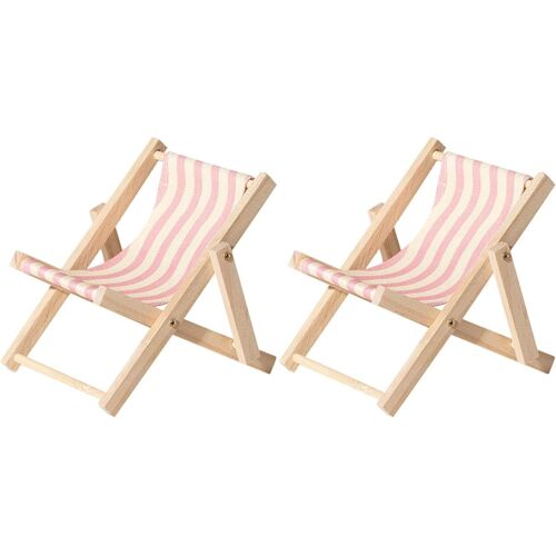 SUBZONAL-Support De Téléphone Mobile Forme Chaise De Plage en Bois 12X12X8 Pouces Support Smartphone Portable Double Usage Décor Bureau