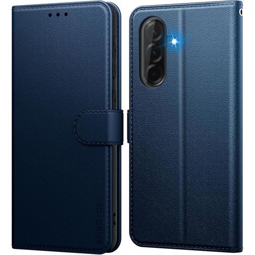 Kal-Coque Pour Samsung Galaxy A36 5g Étui Protection À Rabat, [Pochette De Portefeuille] Antichoc Clapet Housse En Cuir Case - Bleu