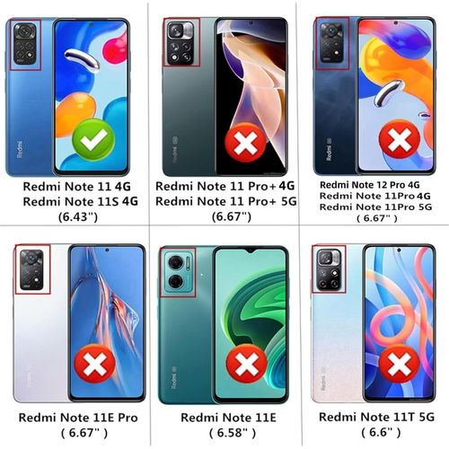 Coque pour Xiaomi Redmi Note 11S 4G/Xiaomi Redmi Note 11 4G avec Verre TrempéLentille Coulissante Couverture Support d'Anneau Rotatif Armor Silicone Étui Antichoc Housse Bumper- Bleu