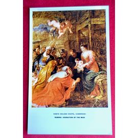 Carte Postale Peinture Rubens. Adoration Des Mages (Adoration Of The Magi ). King'S College Chapel, Cambridge. Royaume-Uni. Rare. Publié Par Jarrold & Sons.