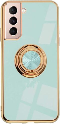 KAL-Coque De Protection Pour Samsung Galaxy S21, Téléphone Portable En Silicone Tpu Avec Anneau De Support À 360° - Support Magnétique Pour Voiture, Protection Antichoc