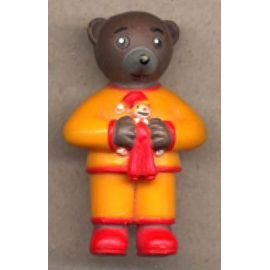Figurine Petit Ours Brun Avec Son Doudou