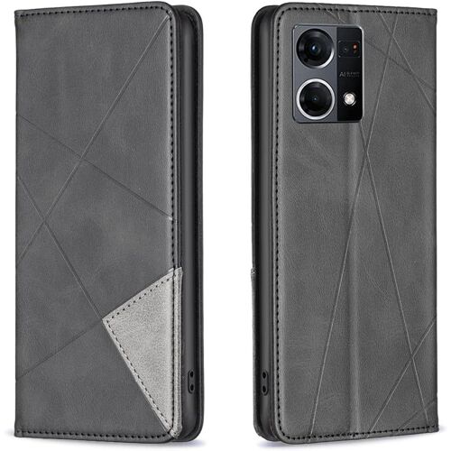 Coque Pour Oppo Reno7 4G, Housse Portefeuille En Cuir Etui De Protection Avec Slim Tpu Silicone Bumper Flip Case, Porte Cartes Avec Fonction Support Cover Pu Pochette (Noir)[HOU993449]