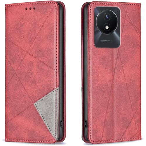 Coque Pour Vivo Y02 4G, Housse Portefeuille En Cuir Etui De Protection Avec Slim Tpu Silicone Bumper Antichoc Magnétique Flip Case, Porte Cartes Avec Fonction Support Cover Pu Poch[HOU993139]