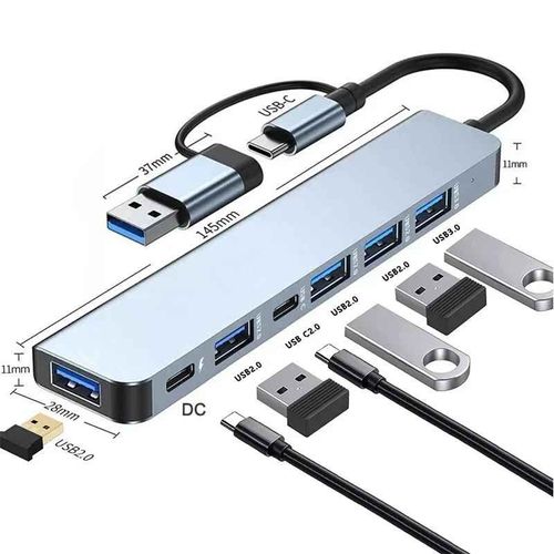 HUB USB deC USB3.0 USB2.0,adaptateur séparateur multi-usb OTG pour HUAWEI Xiaomi Lenovo Macbook PC,accessoires informatiques,Hub USB -7 in 1 hub