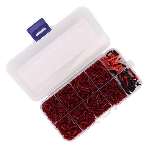 Powerti 1500pcs 1 Boîte Raquette De Badminton Raquette ?Illets Oeillets De Rechange Cordage Accessoires Équipement Chinois Rouge