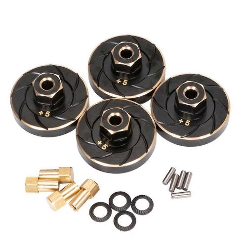 Adaptateur de moyeu de roue allongé en laiton + contrepoids d'essieu de 5 mm pour les mises à niveau du pêne dormant axial Scx24 Jlu C10