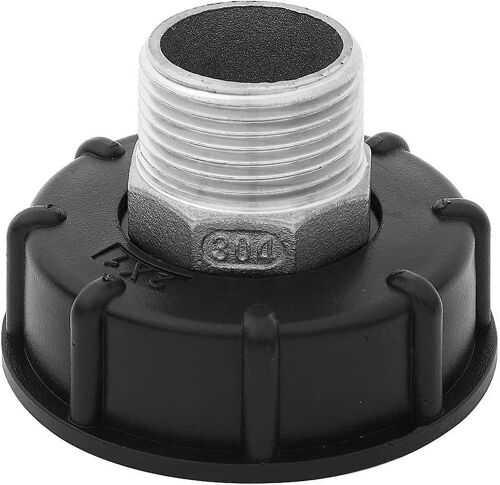 Adaptateur de réservoir IBC 1000L Réservoir fourre-tout Drain Adaptateur en acier inoxydable pour robinet de remplacement Fil extérieur 1