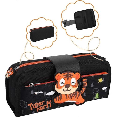 Ventes Promotionnelles Trousse À Crayons Grande Capacité Toile Détachable Sac À Stylos Mignon Dessin Animé Fermeture À Glissière Organisateur De Papeterie Pour Fournitures Scolaires Multifonctionnel