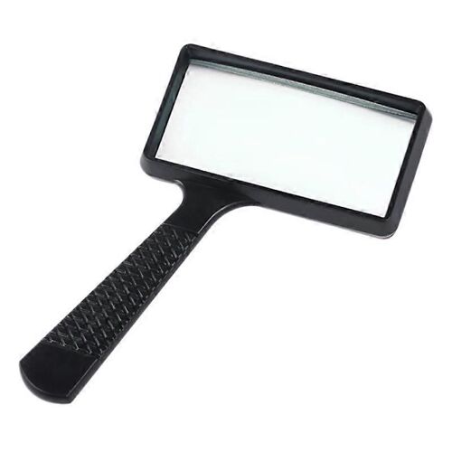 Loupe Portable 3x 10x5cm Loupe Rectangulaire Lentille En Verre Résistant Aux Rayures Pour La Lecture,Le Passe-Temps,La Réparation,L'observation Pour Les Personnes Âgées