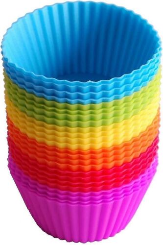 Moules À Gâteau En Silicone. Pour Les Muffins, Cupcakes Et Cupcakes. Lot De 24 Moules Réutilisables
