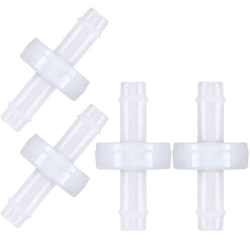 4Pcs clapet anti-retour PVDF résistant à l'usure Clapet anti-retour unidirectionnel pour gaz combustible air liquide 1/4 pouce 6 mm