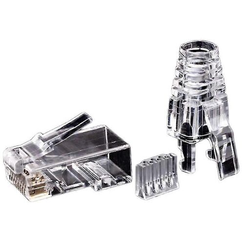 50Pcs Cat6 RJ45 Connecteur UTP Câble Ethernet Jack 8P8C Réseau CAT 6 Prises modulaires avec 6.5mm RJ45