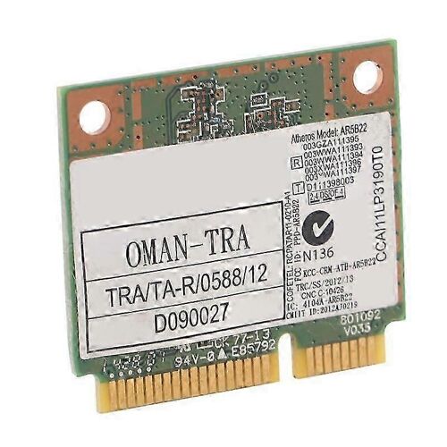 AR9462 AR5B22 WB222 Demi-Mini PCIe 300Mbps+Bluetooth4.0 WLAN Carte sans fil Wifi