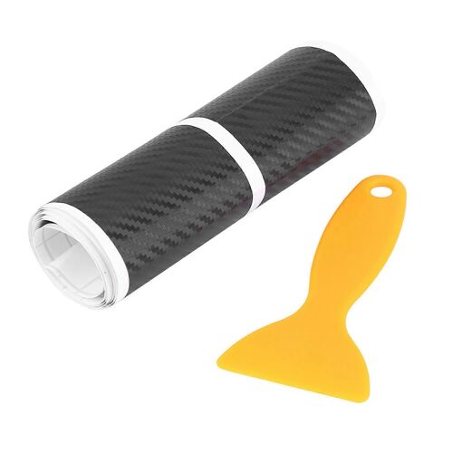 4pcs Fibre De Carbone Anti-Rayures Voiture Porte Sill Autocollant Scuff Plaque Couverture Panneau Protecteur De Pas