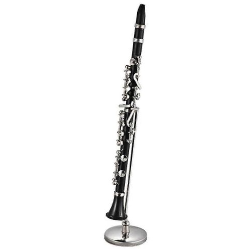 Clarinette Miniature Avec Support Et Étui Mini Instrument De Musique Mini Clarinette Miniature Modèle Christ