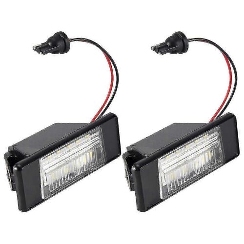 2pcs Voiture 18leds Plaques D'immatriculation Lumières En Plastique Pour Nissan Qashqai X-Trail Juke Primera Lumineux Led Numéro Plaque Lumineuse Plaque Lumineuse