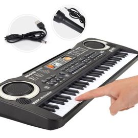Clavier Musical Électronique Multi-fonction 61 Touches Clavier Multi-fonction Orgue Microphone Simulation Piano Enfants Jouets