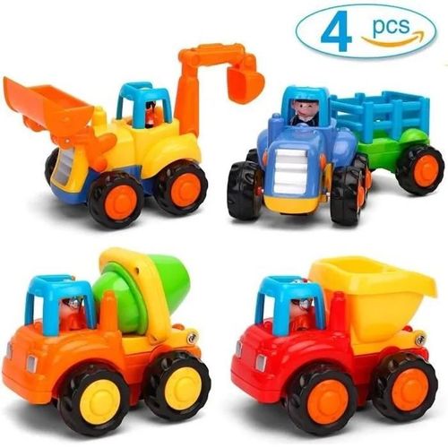 Voiture Jouets Bebe Véhicules de Construction Enfant en Plastique - 1,2,3 Ans
