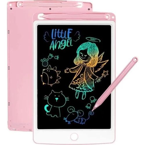 Tablette d\'écriture LCD 8.5 pouces colorée pour enfants de 3 à 12 ans - Rose