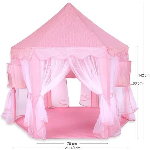 Tente De Jeu Château De Princesse Pour Enfants - Xcool-Art - Rose - 140 * 135cm - Pliable